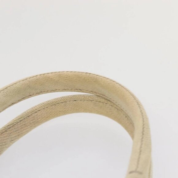 PRADA Bijoux Canapa PM Hand Bag Canvas 2way Gray Silver - Picture 9 of 15